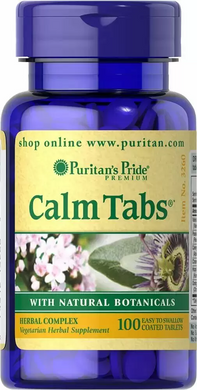 Травяная успокаивающая формула, Calm Tabs, Puritan's Pride, 100 таблеток (PTP-13260), фото