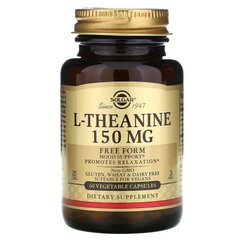 Solgar, L-теанин, в свободной форме, 150 мг, 60 растительных капсул (SOL-02706), фото