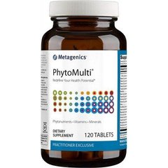 Мультивітаміни та мінерали, без заліза, Phytomulti, Metagenics, 120 таблеток (MET-93330), фото