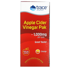 Trace Minerals, Органический яблочный уксус, апельсин, 1000 мг, 30 пакетиков по 5 г (TMR-00672), фото