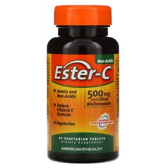 American Health, Ester-C, 500 мг, 90 вегетарианских таблеток (AMH-16971), фото