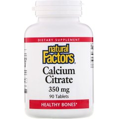 Цитрат кальцію (Calcium Citrate), Natural Factors, 350 мг, 90 таблеток (NFS-01611), фото