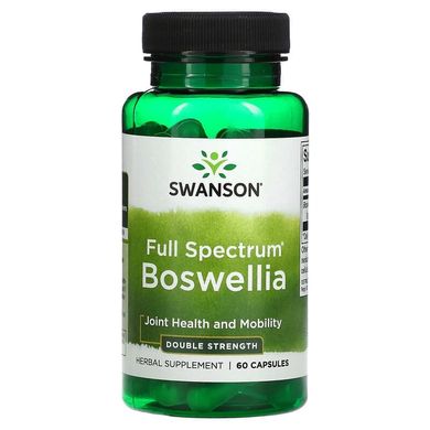 Swanson, Boswellia повного спектру, подвійна сила дії, 60 капсул (SWV-11589), фото