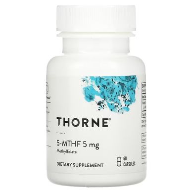 Thorne Research, 5-метилтетрагидрофолат, 5-MTHF, 5 мг, 60 капсул (THR-13201), фото