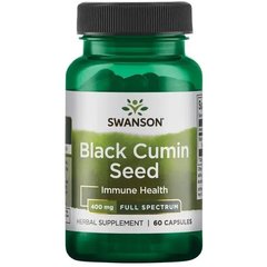 Swanson, Насіння чорного кмину (Full Spectrum Black Cumin Seed), 400 мг, 60 капсул (SWV-11361), фото