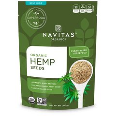 Navitas Organics, Organic Hemp Seeds (Органические семена конопли), 227 г (NAV-00014), фото