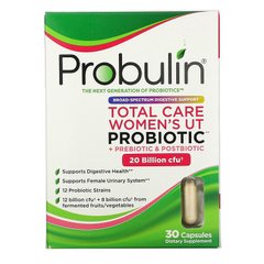 Probulin, Total Care, пробіотик для жіночої сечовидільної системи, 20 млрд КУО, 30 капсул (PBL-00353), фото