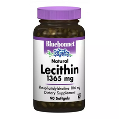 Bluebonnet Nutrition, натуральный лецитин, 1365 мг, 90 мягких желатиновых капсул (BLB-00924), фото