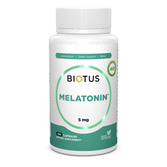 Мелатонин, Melatonin, Biotus, 5 мг, 100 капсул (BIO-530401), фото