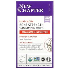 New Chapter, Bone Strength Take Care, добавка для укрепления костей, 60 маленьких растительных таблеток (NCR-00407), фото