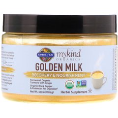 Золотое молоко смесь, Golden Milk, Garden of Life, MyKind Organics, восстановление и питание, 105 г (GOL-12308), фото