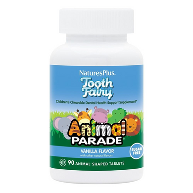 Nature's Plus, Source of Life, Animal Parade, детский жевательный пробиотик от зубной феи с пробиотиками M18, натуральный вкус ванили, 90 таблеток в форме животных (NAP-29948), фото