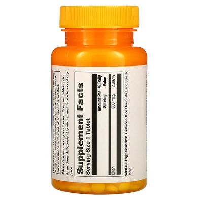 Thompson, біотин, висока ефективність, 800 мкг, 90 таблеток (THO-19555), фото