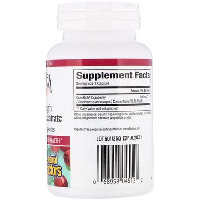 Клюква экстракт (суперконцентрат), Cranberry Concentrate, Natural Factors, 500 мг, 90 капсул (NFS-04512), фото