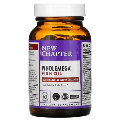 New Chapter, Wholemega, риб'ячий жир, 60 м'яких таблеток (NCR-05002), фото