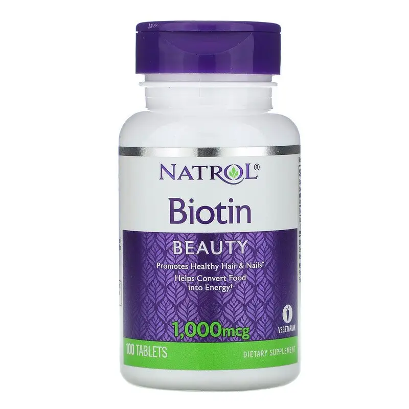 Биотин, Natrol, 1000 мкг, 100 таблеток, (NTL-05239)