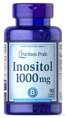 Инозитол, Inositol, Puritan's Pride, 1000 мг, 90 капсул (PTP-31596), фото