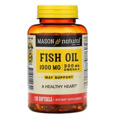 Mason Natural, риб'ячий жир, 1000 мг, 120 капсул (MAV-12232), фото