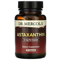 Dr. Mercola, Астаксантин, 12 мг, 30 капсул (MCL-03130), фото