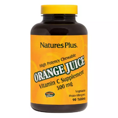 Nature's Plus, Витамин С, Orange Juice Vitamin C, 500 мг, 90 жевательных таблеток (NAP-02465), фото