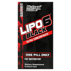 Nutrex Research, Lipo-6 Black, ультраконцентрат, 60 черных капсул (NRX-00071), фото