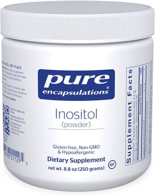 Pure Encapsulations, Інозітол (порошок), Inositol (powder), 250 гр (PE-01129), фото