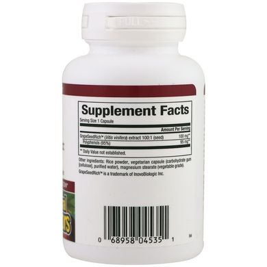Екстракт виноградних кісточок, Grape Seed Extract, Natural Factors, 100 мг, 60 капсул (NFS-04535), фото