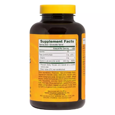 Nature's Plus, Вітамін С, Orange Juice Vitamin C, 500 мг, 90 жувальних таблеток (NAP-02465), фото
