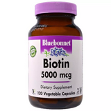Bluebonnet Nutrition BLB-00448 Біотин (B7) 5000 мкг, Biotin, Bluebonnet Nutrition, 120 вегетаріанських капсул (BLB-00448)