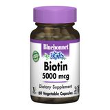 Bluebonnet Nutrition BLB-00447 Біотин (B7) 5000 мкг, Bluebonnet Nutrition, 60 гелевих капсул (BLB-00447)