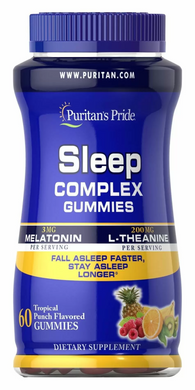 Puritan's Pride, Комплекс для сну, 60 жувальних таблеток (PTP-59387), фото