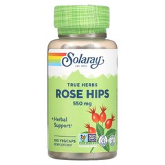 Шипшина, Rose Hips, Solaray, 550 мг, 100 капсул (SOR-01510), фото