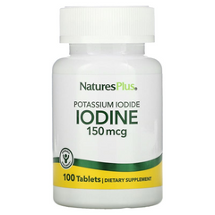 Йод (йодид калію), Potassium Iodide, Nature's Plus, 150 мкг, 100 таблеток (NAP-03371), фото
