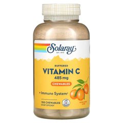 Вітамін С жувальний, Vitamin C, Solaray, смак апельсина, 500 мг, 100 таблеток (SOR-44905), фото