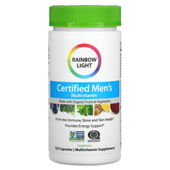 Rainbow Light, Чоловічі мультивітаміни, Men's Multivitamin, 120 вегетаріанських капсул (RLT-80011), фото
