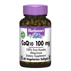 Коэнзим Q10 100 мг, Bluebonnet Nutrition, 60 желатиновых капсул (BLB-00808), фото