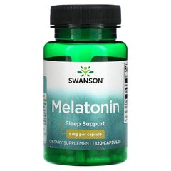 Swanson, Мелатонін, 3 мг, 120 капсул (SWV-01502), фото