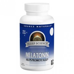 Мелатонин, Sleep Science, Source Naturals, 3 мг, 120 таблеток (SNS-00551), фото