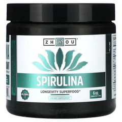Спирулина, Spirulina, Zhou Nutrition, порошок, 170 г (ZHO-00632), фото