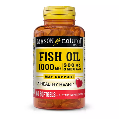 Рыбий жир с Омега-3, Omega-3 Fish Oil, Mason Natural, 200 гелевых капсул (MAV-12230), фото