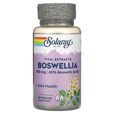 Solaray, екстракт босвеллії, 450 мг, 60 рослинних капсул (SOR-39905), фото