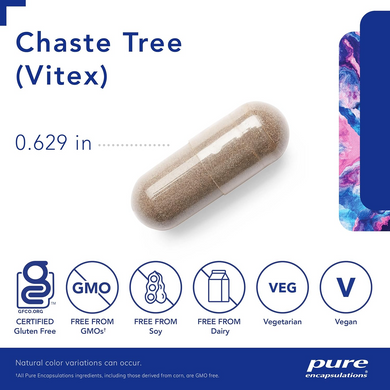 Pure Encapsulations, Chaste Tree (Vitex), витекс священный, 225 мг, 120 капсул (PE-01051), фото