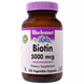 Bluebonnet Nutrition BLB-00448 Біотин (B7) 5000 мкг, Biotin, Bluebonnet Nutrition, 120 вегетаріанських капсул (BLB-00448) 1