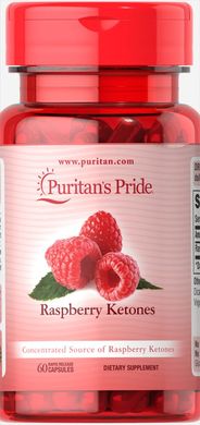 Малиновые кетоны, Raspberry Ketones 100 mg, Puritan's Pride, 60 гелевых капсул (PTP-51507), фото