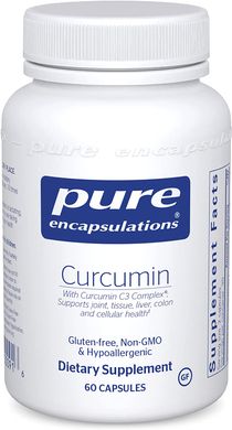 Куркумин, Curcumin, Pure Encapsulations, 250 мг, 60 капсул, (PE-00091), фото