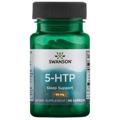 5-НТР (L-5 гидрокситриптофан), 5-HTP, Swanson, 50 мг, 60 капсул (SWV-11236), фото