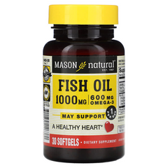 Mason Natural, Риб'ячий жир та Омега 3, 1000 мг/600мг, 30 гелевих капсул (MAV-14638), фото