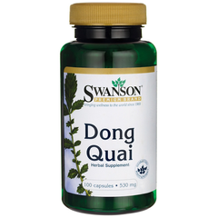 Донг Квай, корінь, Dong Quai Root, Swanson, 530 мг, 100 капсул (SWV-01533), фото