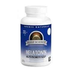 Мелатонин, Sleep Science, Source Naturals, 3 мг, 120 таблеток быстрого действия (SNS-00066), фото