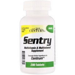 21st Century, Sentry, мультивитаминная и мультиминеральная добавка для взрослых, 200 таблеток (CEN-27318), фото
